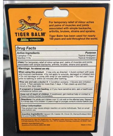 Buy Tiger Balm Ultra Strength (0.63 oz) - Bulk Pack of 24 | Fast International Shipping - Buy Online on GoSupps.com