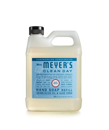 Mrs. Meyer's Hand Soap Refill, Made with Essential Oils, Biodegradable Formula, Rain Water, 33 fl. oz Rain Water 33 Fl Oz (Pack of 1)