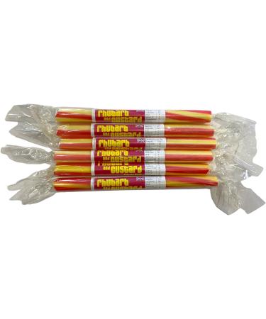 100 X Rhubarb & Custard Rock Sticks Handmade Traditional Rainbow Classic Sweets Retro Seaside Gift Wholesale Confectionery - Buy Online on GoSupps.com