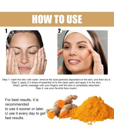Turmeric Face Serums Oil Bright Skin Dark Spot Corrector Turmeric Serum Skin Care Moisturizing Repair Serum for Face and Body(30ML) - Buy Online on GoSupps.com