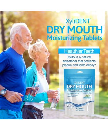 Buy Nature's Stance XyliDENT Xylitol Tablets for Dry Mouth Relief - Peppermint Flavor 40 Count | Stimulates Saliva Freshens Breath & Reduces Acid Production | Fast Acting Relief - Buy Online on GoSupps.com