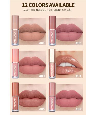 12 Colors Matte Liquid Lipstick Set Intense Pigments Matte Nude Waterproof Long Lasting Non-Stick Cup Does Not Fade Lip Gloss Red - Gifts for Women - Buy Online on GoSupps.com