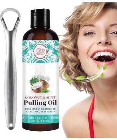 Mundwater | Fresh Breath & Healthy Gums | 237ml Natural Oil-Pulling Mouthwash with Tongue Scraper - Buy Online on GoSupps.com