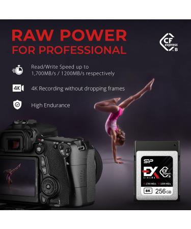 Silicon Power 256GB Cinema EX CFexpress Type B Memory Card | Up to 1700MB/s Read | 300MB/s Min Sustained Write Speed - Buy Online on GoSupps.com