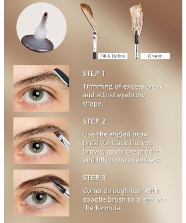 Waterproof Tinted Brow Gel - Blonde | Long-Lasting Transfer-Proof Mascara for Filling & Covering Gray | Fast Sculpt Eyebrow Tint with Brush & Razor - Buy Online on GoSupps.com