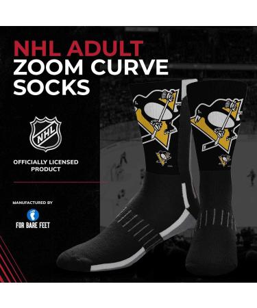 Pittsburgh Penguins NHL Zoom Curve Crew Socks - Black | Men & Women | Large - Buy Online on GoSupps.com