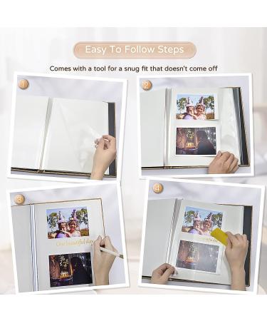 Popotop Large Self-Adhesive Photo Album - 40 Pages Scrapbook for Family, Baby & Wedding Gifts - Includes Metal Pen - Dark Khaki 11.5x10.6 - Buy Online on GoSupps.com