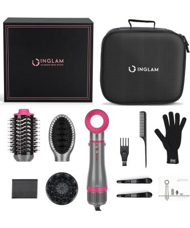 IG INGLAM 4 in 1 Blowout Brush - Negative Ion Detachable Hair Dryer & Styler Volumizer with 2 Brush Heads | Silver - International Shipping Available - Buy Online on GoSupps.com