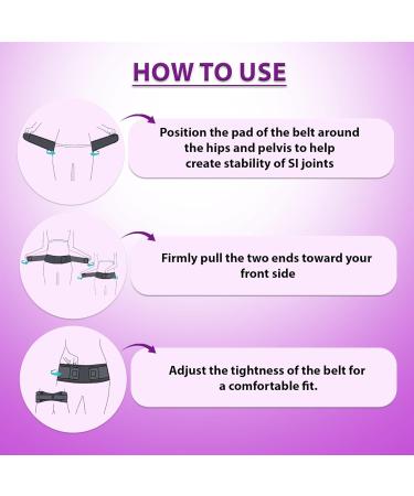 Belloost Sacroiliac Support Belt | Lower Back & Pelvic Support for Men & Women | Anti-Slip, Adjustable & Widely Used for Sciatica Pain & Maternity Period - Buy Online on GoSupps.com