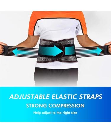 Back Support Back Brace Lumbar Support Lower Back Brace Support Belt Lightweight Breathable Lumbar Decompression Belt Posture Back Support Belt(Large) Large Black - Buy Online on GoSupps.com