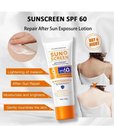 Face Sunscreen Sun Cream Spf 60 - Anti Aging Tinted Sunscreen for Face High Protection Against UVA & UVB Spf Face Moisturiser - Powerful Full Body Sun Protection Lightweight Gel Sunscreen For Face - Buy Online on GoSupps.com