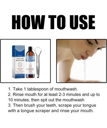 Non-Alcoholic Mouthwash with Tongue Scraping - Daily Oral Care & Fresh Breath | International Shipping - Buy Online on GoSupps.com