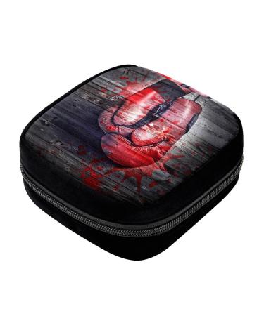 Period Bag Sanitary Napkin Storage Bag Pad Holder for Period Makeup Pouch Boxing Gloves Pattern Color1969
