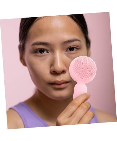POPETPOP Silicone Face Brush Silicone Exploration Brush Pore Scrubber Facial Bridges Skin Care Tools Face Scrubber Brush Silicone Facial Brush Miss Double Sided Silica Gel Skin Care Brush 11x5cm Pink - Buy Online on GoSupps.com