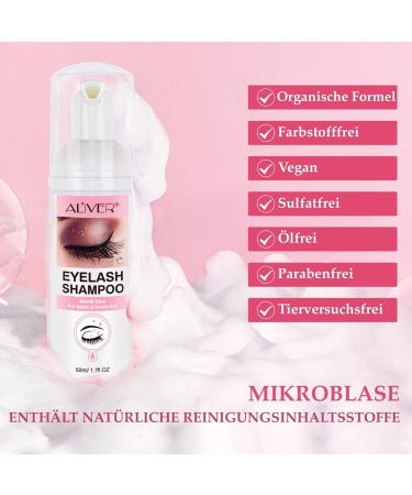 P-Beauty XL Eyelash Shampoo Kit - Eyelash Extension Cleansing Foam with 50ml Shampoo Eyelash Brush Cleaning Brush Dishwashing Bottle and 10 Hydrogel Pads | Care Kit - Buy Online on GoSupps.com