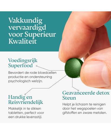 Aligma Organic Chlorella Tablets 500x500 mg for Immune System Booster Super Greens Tablets Natural Source of Vegan Protein Minerals & Vitamins Resealable Packaging - Buy Online on GoSupps.com