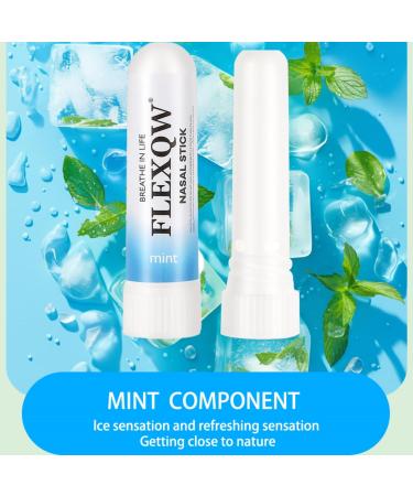 FLEXQW Nasal Sticks (4 Pack Variety) Essential Oils with Peppermint & Eucalyptus Inhaler Stick Energy Boost Portable Nasal Inhaler for Focus Sleep & Relaxation - Buy Online on GoSupps.com