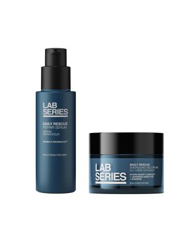 Lab Series Men's Hydrating Skin Care Set - Daily Rescue Bundle Set- Moisturizer Gel Cream 1.7 Fl Oz & Men's Repair Face Serum 1.7 Fl Oz