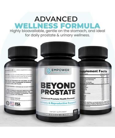 Empower Health Beyond Prostate Supplement Prostate Health Support with Saw Palmetto Zinc Red Raspberry and Stinging Nettle Urinary and Prostate Wellness Complex 60 Capsules - Buy Online on GoSupps.com
