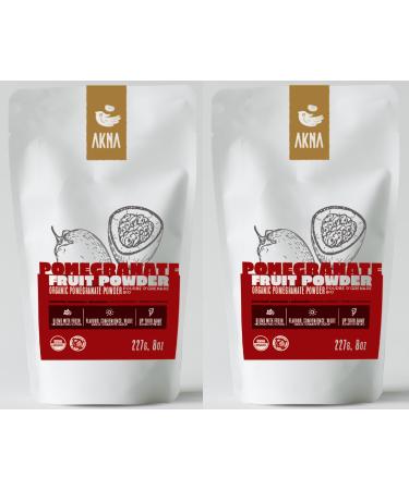 Akna Organic Pomegranate Powder 2 Pack 2 x 227g Resealable Bags