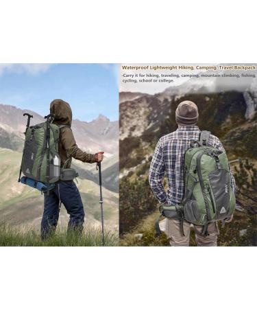 JIELV 45L Waterproof Hiking Backpack - Lightweight Camping Daypack for Men and Women (Green) - Buy Online on GoSupps.com
