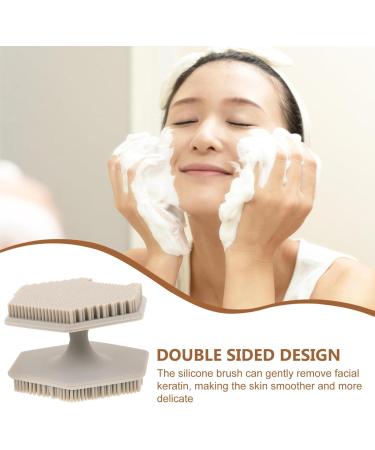 Beaupretty Silicone Face Scrubber Facial Cleansing Brush Double-Sided Face Scrubber Silicone Face Washing Brush for Cleansing - Buy Online on GoSupps.com