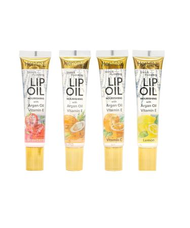 HerMINE Hydrating Lip Oil with Argan Oil & Vitamin E - 4 Pack - Buy Online on GoSupps.com