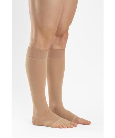 Buy Relaxsan M2050A Cotton Knee Highs Open Toe Class 2 Graduated Compression XL Beige - International Shipping Available - Buy Online on GoSupps.com