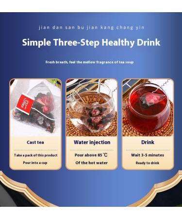 Slimming Tea Bags Mulberry Rose Triple Combination of Dried Flowers Summer Sweet and Sour Fruit Tea Beauty and Nourishing Moisturizing and Degreasing Throat 20 Bags - Buy Online on GoSupps.com