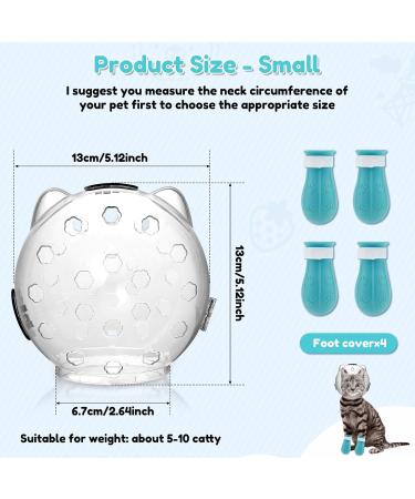 Abizarch Cat Muzzle for Grooming Breathable Bathing Cat Anti Bite Ear Muzzles Adjustable Cat Anti-Scratch Foot Cover for Bathing Shaving Pet Tools small for cat 5-10 pounds - Buy Online on GoSupps.com
