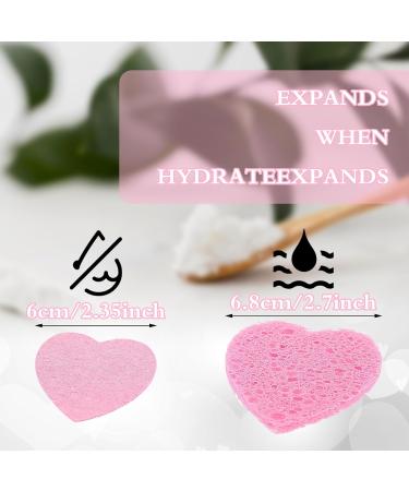 60 Pink Reusable Facial Sponges - Deep Cleaning & Makeup Remover - Natural Compressed Sponges for All Skin Types - Buy Online on GoSupps.com