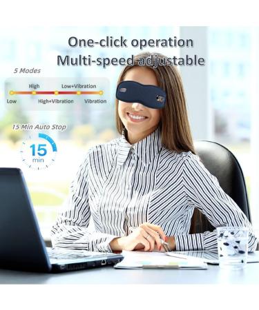 Heated Eye Mask Cordless - Warm Compress & Vibrating Massage for Dry Eyes Styes Blepharitis & Eye Fatigue | Best Gifts for Men & Women - Buy Online on GoSupps.com