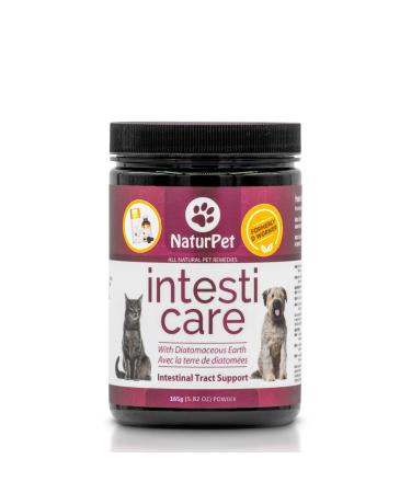 NaturPet Intesti Care for Dogs & Cats | Natural Alternative to Chemical Wormers | Promotes a Healthy intestinal Tract | Contains Diatomaceous Earth | 165g