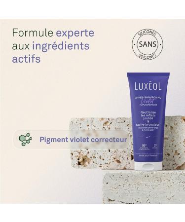 LUXEOL - Apr s-Shampooing Violet - Neutralise Les Reflets Jaunes & Corrige Les Reflets Cuivr s* - Ravive la Couleur* - Contient Un Pigment Violet Correcteur - Fabriqu en France - 200 ml - Buy Online on GoSupps.com