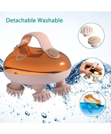 Dyroe Golden Head Massage Device - IPX7 Waterproof 4 Replacement Heads 3 Massage Modes for Ultimate Relaxation - Buy Online on GoSupps.com