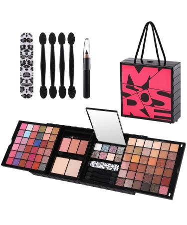 Makeup Sets For Teens Women Full Kits - All in One Gift Makeup Kits For Girls Make Up Set Included Eyeshadow Blusher Compact Powder Eyeliner Pencil For Beginners (N)