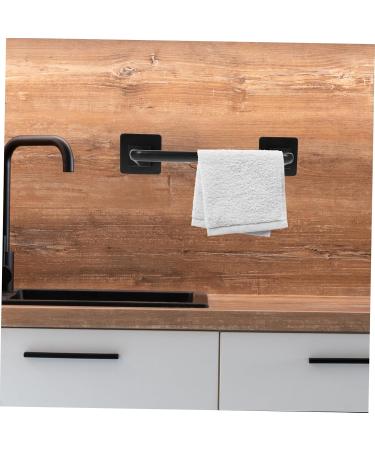 Alipis 2pcs Storage Rack Stainless Steel Wall Shelf Wall Mount Tower Holder Wall-Mounted Towel Bar Rag Rack Blackx2pcs 30.5X7X7CMx2pcs - Buy Online on GoSupps.com