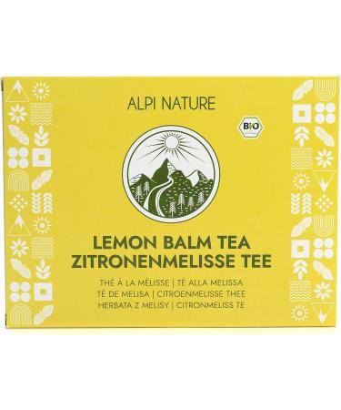  Alpi Nature Alpi Nature Organic Lemon Balm Tea 120 Tea Bags 120 g (6 Boxes of 20 Bags of 1 g) Lemon Balm Herb to Prepare Herbal Teas - Buy Online on GoSupps.com