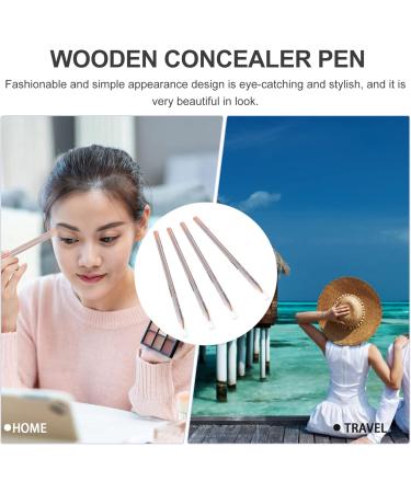 KALLORY Spot Scar Concealer Pen Pen 4Pcs Pens Portable Spot Scar Pens Wooden Pencils Spot Pencils Makeup Makeup 16x0.8cm Ivory - Buy Online on GoSupps.com