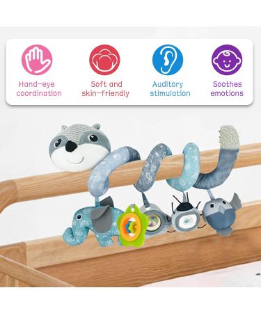 Coriver Stroller Toys for Babies | Spiral Hanging Toy for Car Seat & Stroller | Baby Mobile for 0-6 Months (Gray) - Buy Online on GoSupps.com