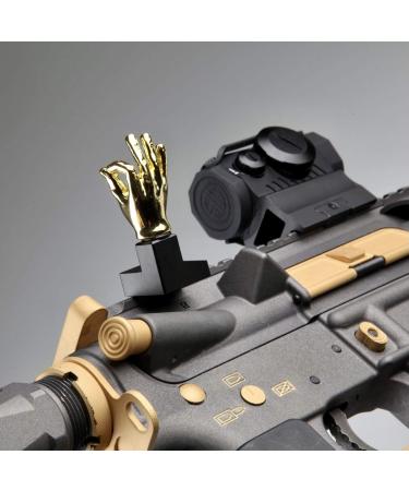 Stinger Novelty Finger Sight Set - 45 Degree Gloss Gold Iron Sights for Picatinny Rail and Weaver | Front and Rear BUIS Set - Buy Online on GoSupps.com