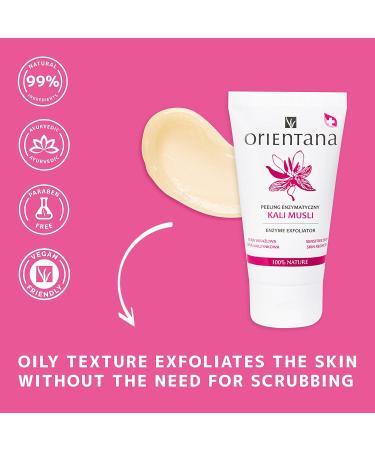 Orientana - Natural Face Enzyme Exfoliator Kali Musli | Anti Redness Treatment | Vegan Gentle Facial Moisturiser For Women | Exfoliating Hydrating & Regenerating Dry Sensitive Skin - 50ml - Buy Online on GoSupps.com