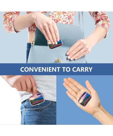 Portable 2 Compartment Pill Box - Decorative Metal Organizer for Vitamins & Medicine | Unique 4-Piece Set Gift - Buy Online on GoSupps.com