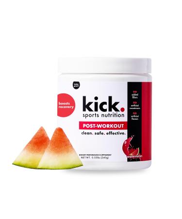 Kick Post Workout Powder Watermelon Flavor 30 Servings Magnesium Vitamin C Electrolytes & Zinc to Support Hydration & Muscle Renewal No Added Fillers No Artificial Sweeteners or Flavors