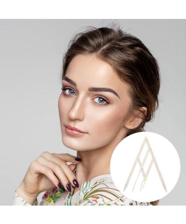 R gle Sourcils en Acier Inoxydable Argent Deuxi me G n ration Outil de Positionnement Pr cis Trois Points Bas Nombre D'or Guide de Mesure Sym trique pour Maquillage - Buy Online on GoSupps.com