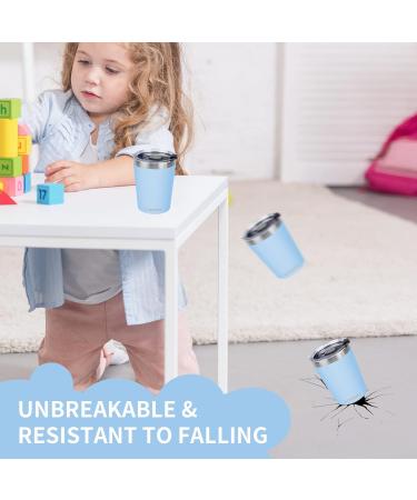 LAOION Kids & Toddler Cups with Silicone Straw & Spill Proof Lid - BPA Free 8oz Sippy Cups - Set of 4 Stainless Steel Snack Cups - Multicolor 4 Pack - Buy Online on GoSupps.com