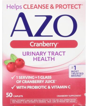 AZO Cranberry Urinary Tract Health Formula, Caplets, 50 Count