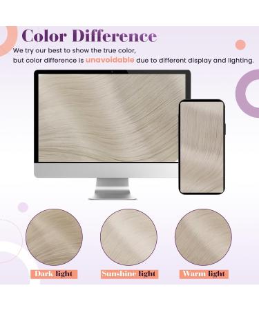 LaaVoo Weft Hair Extensions Real Human Hair 16 Inch 100g White Blonde Hair Extensions Straight Sew in Hair Extensions Double Weft Hair Extensions #60 16 INCH 1.13#60 - Buy Online on GoSupps.com