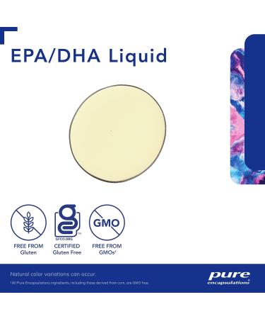 Pure Encapsulations - EPA/DHA Liquid - Ultra-Pure Microfiltered Fish Oil Liquid - 200 ml Liquid - Lemon Flavour - Buy Online on GoSupps.com