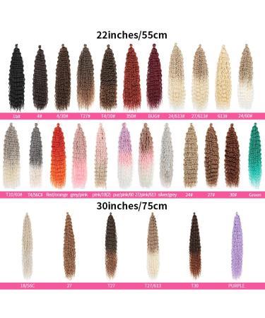 DSoar 30-Inch Deep Twist Crochet Hair - 3 Packs Ocean Wave Curly Bohemian Braids - Synthetic Hair Extensions for Women & Girls (30 inch 27#) - Buy Online on GoSupps.com
